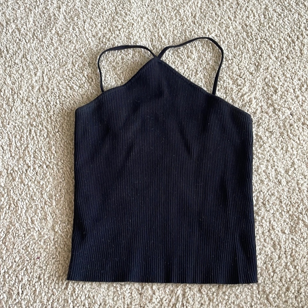 Zara black high neck top